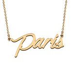 HUAN XUN Custom Made Love Jewelry Gifts Paris Name Necklace for My Wife My Girlfriend