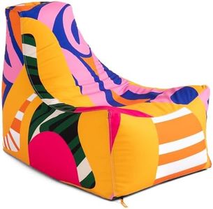 Jaxx Juniper Outdoor Bean Bag Patio Chair, Zuri Multicolor Pattern