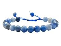 Certified Natural Healing Crystal Bracelet for Women Men - AAA Grade Original Healing Gemstone Adjustable Bracelet for Yoga Reiki Meditation Feng Shui (Blue Aventurine)