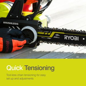 Ryobi 18V Cordless Chainsaw – 30cm Bar, Lightweight
