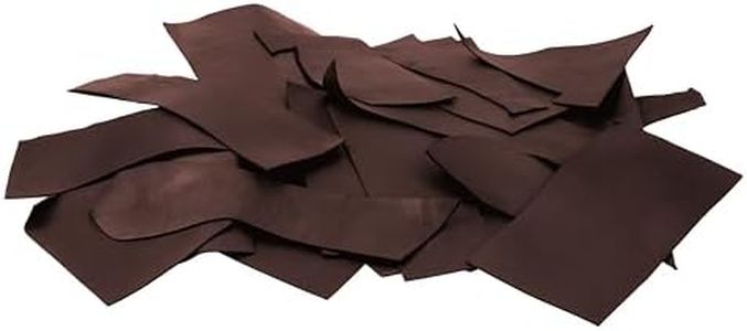Shkira 2,2 lbs Genuine Brown Leather Scraps - 2.0MM Thick Genuine Top Full Grain Oil Tan for Crafting, Sewing, Tooling, and DIY Projects – Genuine Leather Pieces in Various Sizes