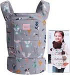 Bebamour Baby Doll Carrier for Kids Baby Doll Accesorries Storage Bag Backpack Stuffed Toys Carrier Doll Baby Carrier, Grey Animal