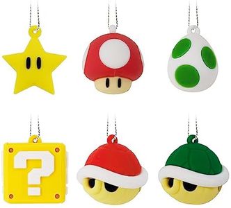 Hallmark Nintendo Super Mario 1" Miniature Christmas Ornaments, Set of 6 Mini, Shatterproof