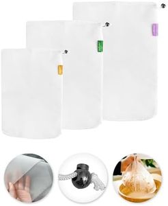 purifyou Premium Reusable Nut Milk Bags - Set of 3 (80, 160, 200 microns), Cold Brew Bags and Cheese Cloths, For Straining Tea and Fruit Juice, Reusable Shopping Bag and Produce Storage