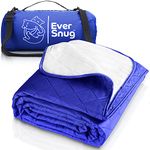 EverSnug Large Waterproof Outdoor Blanket - Extra Thick Premium Quilted Fleece, Waterproof & Windproof, Great for Camping, Picnics, Beaches, Stadiums, Dogs (Navy Blue)