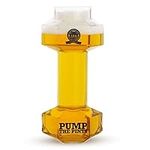 CKB LTD Dumbbell Beer Glass Novelty Gym Themed Shaped Single Lager Pint Glass Large Clear - 650ml