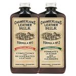 Chamberlain's Leather Milk Formula No. 1 & 2 - Leather Care Liniment and Straight Cleaner Made in the USA - 2 0.35 L