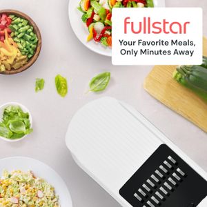 6-in-1 Vegetable Chopper – White Multi-Function Food Dicer Slicer