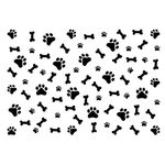 Quanyuchang Set of 76 Dog Decor Stickers Dog Paw Decal Paw Print Sticker Dog Bones Stickers Dog Room Decor Removable Vinyl DIY Art Animal Footprint Mural for Kids Nursery Bedroom