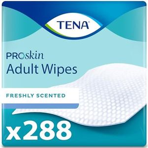 TENA Adult Wipes for Incontinence & Cleansing, ProSkin - 288 Count (6 packs of 48)