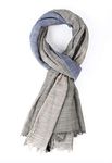 GERINLY Color Block Scarf for Men Long Neck Wraps Shawl Urbanstyle Scarf Gift for Men (Gray Blue Khaki)