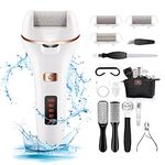 Ratukall Electric Foot File Callus Remover, Waterproof 16 in 1 Professional Pedicure Tools Set, Feet Scrubber Dead Skin Hard Skin Cracked Heels Calluses Foot Care Kit for Women Men Travel Home