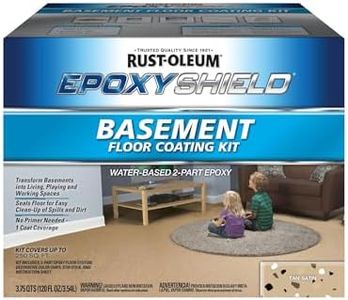 Rust-Oleum 391281 EpoxyShield Basement Floor Coating Kit, Gallon, Tan Satin
