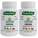 Garden Genie Hydroponic Nutrients A & B 450g | Solid Mixture for Vertical Farming, Fruits, Vegetables, Tomatoes & Flowers - Makes 2 Litre Concentrate & 200 Litre Solution