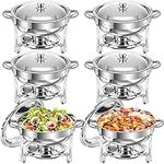 Tanlade 6 Pack 5 Qt Round Chafing D