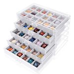 KIYTARBOO Rock Display Case,Rock Collection Box,90 Grid Rock Collection Display Case, Rock Collections Storage,Acrylic Clear Display Case Organizer for Gemstone Fossil Crystal Stone Collectibles