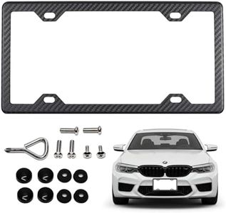 Plate Jade 100% Real 3k Twill Weave Carbon Fiber Car License Plate Frame, 4 Holes, UV Protection, Front Rear Universal Man Woman Fit USA Canada Mexico Standard Size tag Holder (Black Matte)