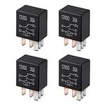 AIEX 4pcs Relay 12v 30a Automotive Relays 12v 5 Pin 12v Relay for Electrical Automotive Truck and Motorcycle