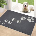 TIMO Door Mat Indoor, 36"x59" Dog Mats for Muddy Paws Super Absorbent, Low-Profile Entryway Mat with Non-Slip Backing, Washable Dirty Trapper Inside Entrance Doormat for Shoes, Grey