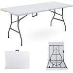 Denny International® Trestle Table Indoor Outdoor Garden Catering Heavy Duty Folding Table for Picnic Party Dinner (5ft)