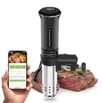 KitchenBoss WiFi Sous-Vide Cooker 1100W：Professional Cuiseur Sous Vide Precision Cooker, Immersion Circulator IPX7 Waterproof, Ultra Quiet, Slow Cooking Machine (G300PT)