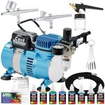 3 Airbrush Kit with 6 U.S. Art Supp