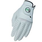 MG Golf DynaGrip Elite Horse Leather Golf Glove (Mens Cadet Sizes), White, Cadet Medium-Large