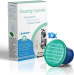 Gourmesso Cleaning Capsules for Nespresso Machines Cleaning Kit - 10 Cleaning Pods for Nespresso Original Machines Cleaner for Better Tasting Coffee