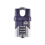Squire Vulcan Combi 50C/S Combination Padlock, 50mm, Blue