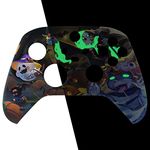 eXtremeRate Glow in Dark Shell for Xbox Series X & S Controller - Unleash Your Style - Halloween Candy Night Custom Acessories Front Housing Cover for Xbox Core Controller [Control NOT Included]