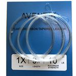 3 PC Pack Pro Looped Aventik Premium Fluorocarbon Tapered Leader Freshwater/Saltwater 9ft Fly Fishing X0 to X7 (2X-8LB)