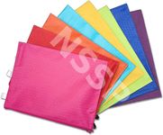 NSSP™ Cheque (Small) Pouch Zippered Pencil Pen Stationary Case Travel Document Holder Bag Cosmetics Pouch (Colour May Vary, 23.5cm X 11cm) (A3, Pack of 5)