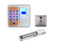 Hanutech Electronic Mini Door Access Control System | Fingerprint Door Access Control System with EM Lock, Exit Push Button