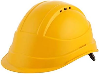 BLACK + DECKER Safety Helmet for Construction & Outdoor Activities | Adjustable Chin Strap & Rachet Type Adjustment | Lightweight, Comfortable & Durable Hard Hat | Yellow | BXHP0221IN-Y