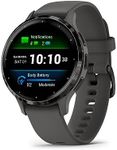 Garmin Venu 3S, AMOLED GPS smaller sized Smartwatch, All-day Advanced Health and Fitness Features, Voice Functionality, Music Storage, Wellness Smartwatch with up to 10 days battery life, Pebble Grey