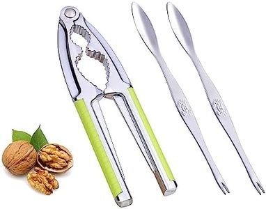 Nut Cracker, Nutcracker, Seafood Tools, Walnut Cracker for All Nuts, Heavy Duty Shell Cracker with 2 PCS Forks/Picks, Lobster Crab Crackers with Non-slip Handle