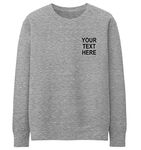 Mens Personalised Custom Workwear Sweatshirt - Uniform Work Work Uniform for Him - Custom Work Jumper, M, Sport Grey