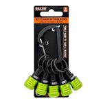 Railer Bit Holder Keychain 5pc - 1/4 inch Hex Shank Bit Holders - Quick Release Bit Holder For Nut Driver, Screwdriver & Drill Bits w/Key Chain Carabiner