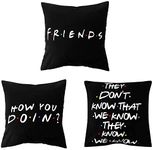 MZQSIY 18x18 inch Black Sofa Polyester Home Decor Friends TV Show Cushion Cover Pillow Covers Pillow Cases (1 3 7)