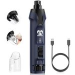 Casfuy 6-Speed Dog Nail Grinder – 50% Boosted Power Dog Nail Trimmers Quiet with Dual LED Lights & Dust Collector & 4.8V Copper Motor Electric Pet Toenail File Tool for Large Medium Small Dogs and Cat