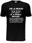 Proud Dad of an Awesome Daughter Mens T-Shirt X-Large Black