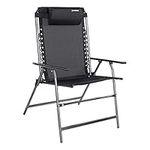 Lippert 2021000202: All-Weather Mesh Bungee XL Deck Chair - Black