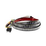 60 Inches Triple 432 LEDs Tailgate Strip Light Bar, 6 Modes 3 Rows Running Turn Signal Brake Reverse Tail Lights for Pickup Trailer SUV RV Van Jeep Car (Red & White & Amber)