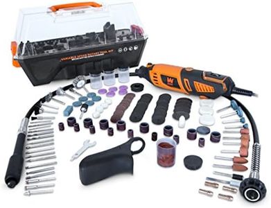 WEN 23190 1.3-Amp Variable Speed Steady-Grip Rotary Tool with 190-Piece Accessory Kit, Flex Shaft, and Carrying Case, Multicolor