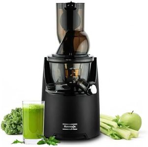 Kuvings EVO820 Cold Press Juicer Black, 82mm Self-Feed Wide Chute Slow Masticating Juicer, Whole Fruit Vegetable Juicer