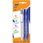 Bic Gel-ocity Illusion - 4 Colour Pen + 2 Blue Erasable Gel Pens - Blister Pack of 3 Pens