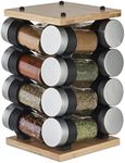 Cole & Mason Blyth Spice Rack Carousel, 16 Jar, Bamboo