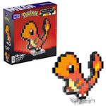 MEGA Pokemon Action Figure Building Set, Charmander with 349 Pieces and Pixel Retro Style, for Table or Wall Decor, Build & Display Toy for Collectors