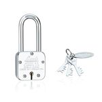 Link® Atoot 65mm Long Shackle Lock | 1 Crore Keys Combinations | Steel Body | Hardened Shackle | 9 Brass Lever | Made in India | 1 Padlock 3 Silver Keys