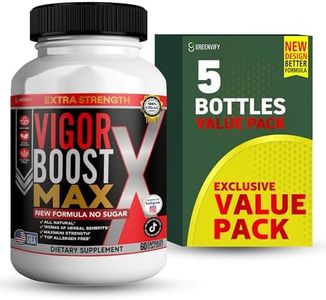 GREENVIFY Vigor Boost Max Extra Strength, Organic Maca Root Supplement, Black Red Yellow Maca, 60 Capsules, 30-Day Supply (5)